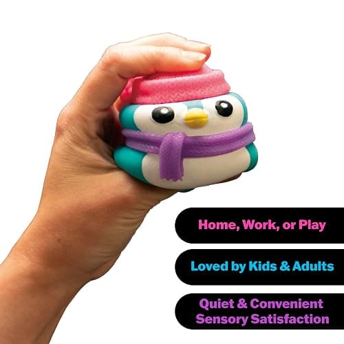 Schylling NeeDoh Polar Glow Penguin - Sensory Squeeze Toy - Assorted Colors Glow in The Dark - Ages 3+ (Pack of 1) thumbnail 5