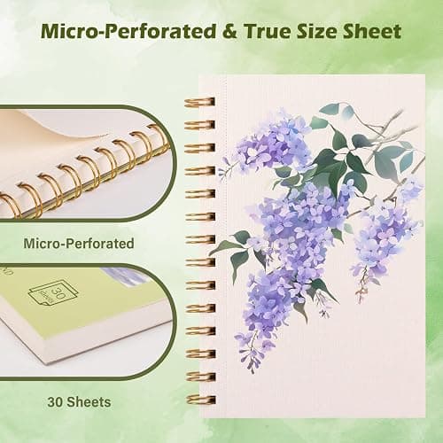 5x7.5 Inch Spiral Watercolor Paper Pad - 30 Sheets 140lb/300g Acid-Free Artist Paper | Tear-Line Perforated Pages for Framing & Mixed Media |Watercolor, Art Journaling (Adults, Students, Travel) thumbnail 3