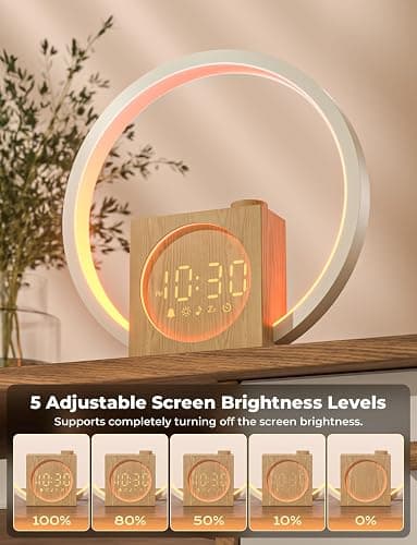 LIORQUE Sunrise Alarm Clock, Wake up Light with White Noise for Heavy Sleepers, Adjustable Sleep Timer, Volume&Brightness, Night Light with Dynamic Colors, 30 Sleep Sounds for Baby Kids Adults thumbnail 7
