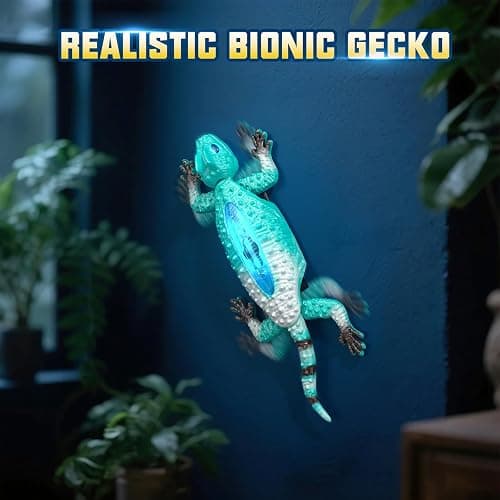 Wall Climbing Gecko, Rechargeable Rc Robot Toys with LED Eyes, Wall Crawler Robot Geckos, Fun Kids Toys, Cool Birthday Gifts for Boys Girls Teens Ages 3 4 5 6 7 8 + thumbnail 3