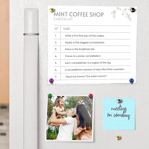 DURMATE Small Whiteboard Magnets, Tiny Cute Push Pins Neodymium Strong Magnets for Fridge, Gold Kitchen Magnetic Refrigerator for Office, Gadgets, Classroom, Locker Accessories, Pack of 28 thumbnail 5