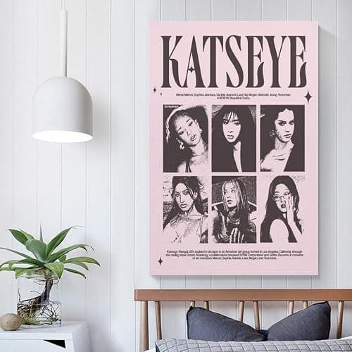 KATSEYE Merch Wall Art Poster Scroll Canvas Painting Picture Living Room Decor Home Framed/Unframed 12x18inch(30x45cm) thumbnail 5