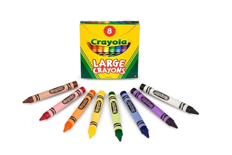 Crayola Large Crayons - Assorted (8 Count), Giant Crayons for Kids & Toddlers, Ages 2+ thumbnail 2