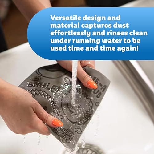 SCRUB DADDY Damp Duster Towel - Durable Sponge-Like Dust Cleaner for Multisurface Dusting, Picking Up Pet Hair, Dirt & Grime of All Kinds - Reusable, Soft, Flexible, Absorbent Cleaning Supplies (2ct) thumbnail 4