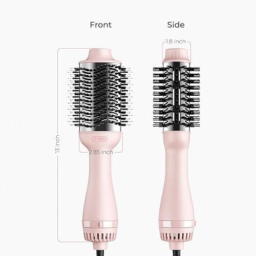 TYMO Hair Dryer Brush Blow Dryer Brush in One, 4 in 1 Ionic Hairdryer and Styler Volumizer with Oval Titanium Barrel, Hot Air Straightener for Smooth Frizz-Free Blowout, Pink, 2.85 Inch thumbnail 7