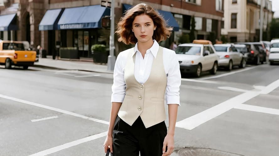 GRACE KARIN Women's Suit Vest Top, Dressy Casual Sleeveless Button Wasitcoat, Fromal Steampunk Blazer For Work Office thumbnail 6