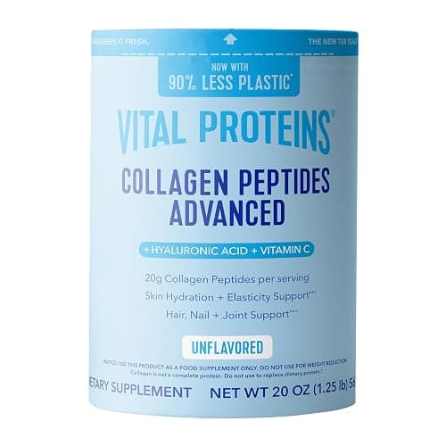 Vital Proteins Collagen Peptides Powder Advanced, Unflavored, 20oz | Hyaluronic Acid & Vitamin C, Supports Hair Skin & Nails, Collagen Peptides, 27 Servings - Image 1