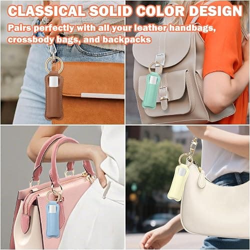 HEYSKAY Chapstick Holder Key Chain Lipstick Holder Lip Balm Holder Keychain | Stocking Stuffers Gift, Compatible with Chapstick, Lip Balm and Lipstick, Bag Charm Accessories, Gifts for Women Friend thumbnail 3