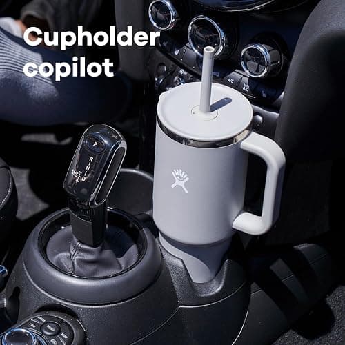 Hydro Flask Travel Tumbler with Handle, Lid and Straw - Insulated Stainless Steel in 40 Oz Trillium thumbnail 4