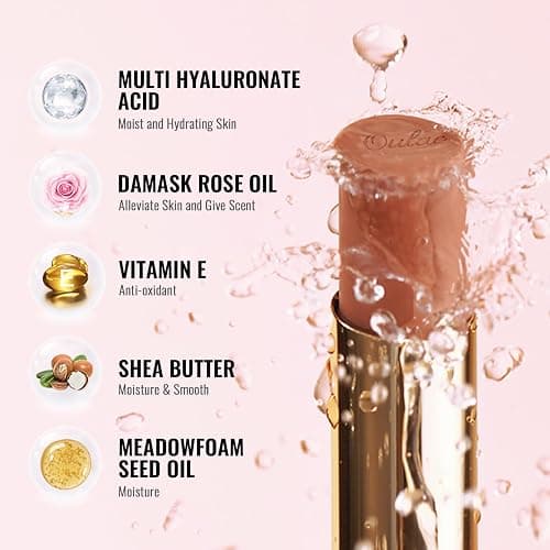 Oulac Satin Matte Pink Lipstick - Nude Long Lasting Lip Stick, Full Coverage with Smooth Creamy Texture Lip Colour, Moisturizing & Weightless Formula Lip Makeup, Vegan, 4.3g, SG06 Babe thumbnail 3