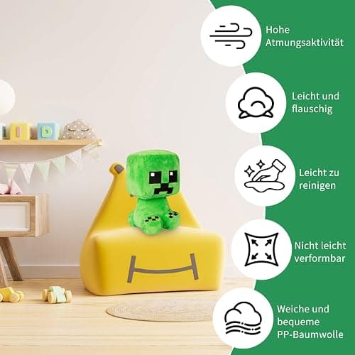 Gsnoniwi Kinder Plüschtier, 23cm Plüsch Spielzeug, Cartoon Kuscheltier, Niedliches Stofftier, Komfort und Weichheit, Kreative Geschenke für Jungen und Mädchen, Geburtstagsgeschenke - grün thumbnail 4