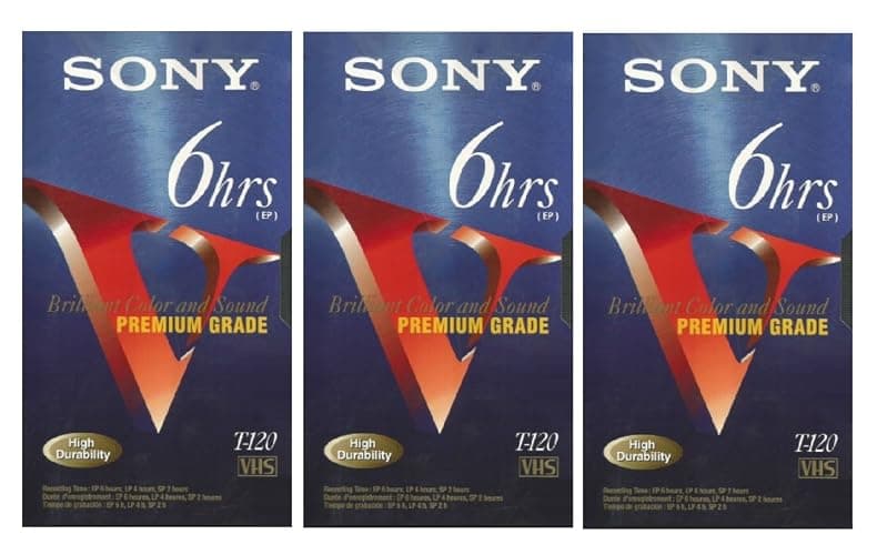 Sony 3T120VR 6hrs. EP T-120 VHS Tapes (3-Pack) thumbnail 2