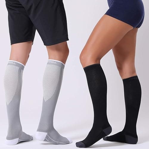 FITRELL 3 Pairs Compression Socks for Women and Men 20-30mmHg-Circulation Support Socks thumbnail 3