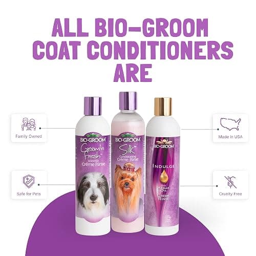 Bio-Groom Dog Shampoo and Conditioner Set - Tearless Shampoo for Dogs, Puppies & Cats, Moisturizing Conditioner for Dry Skin - Silk Conditioning Creme Rinse & Tear Free Shampoo, 12 Fl Oz Each (1 Set) thumbnail 6