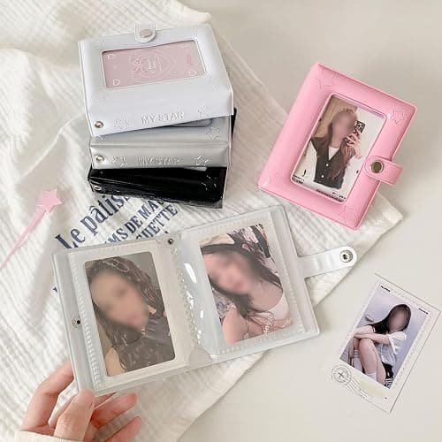 Small Photo Album 2x3 Inch Mini Photocard Binder Kpop Photo Card Holder Collector for Fujifilm Instax Polaroid Mini Camera Film 40 Pockets (Pink) thumbnail 4