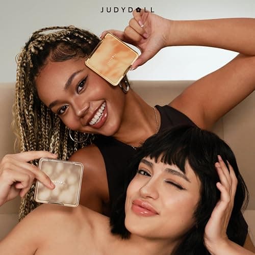 JUDYDOLL Highlight & Contour Palette, All-in-One Matte Highlighter Contour Compact, Natural Brightening Finish for Cool Fair & Olive Skin (New Version 04 Blush Shadow Palette) thumbnail 8