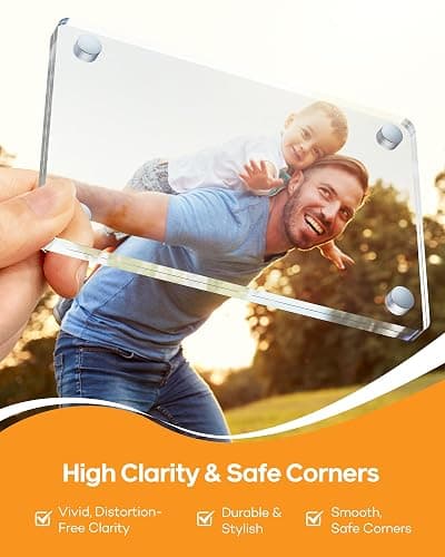 2Pcs Car Picture Holder for Sun Visor – Magnetic 2.36"x3.5" Car Visor Photo Clip, Horizontal & Vertical Photo Display, Wallet-Size Clear Acrylic Car Picture Frame Perfect for Polaroid Go and Instax Mini thumbnail 3