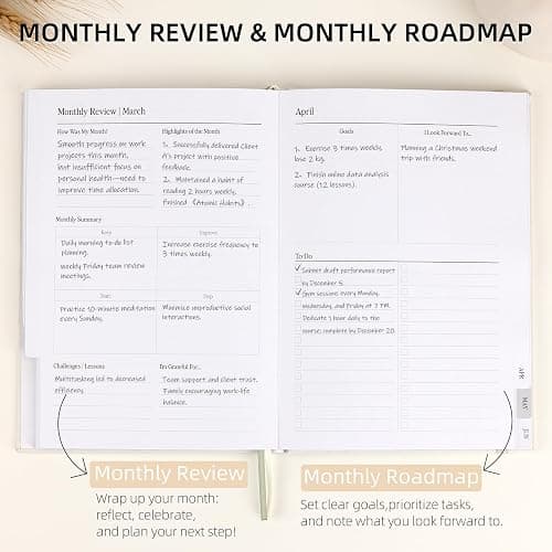 2026-2027 Planner - Weekly and Monthly Planner, July 2026 - June 2027, Linen Hardcover, 2026-2027 Calendar Planner Book with Tabs, Aesthetic, Perfect for Office Home School Supplies (Beige, A5 (Jul 2026-Jun 2027)) thumbnail 5