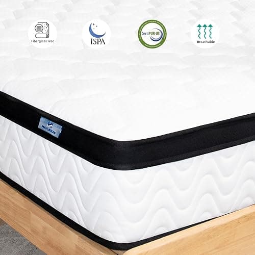 Queen Mattress 12 Inch | Hybrid Mattresses Queen Size in a Box | Medium Firm Memory Foam and Individual Pocket Springs | Fiberglass Free Bed Mattres | Breathable | CertiPUR-US thumbnail 4