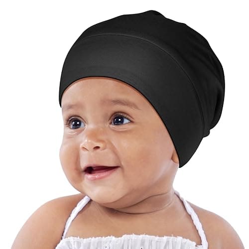 OLESILK Silk Baby Bonnet for 0-6 Months - 100% Mulberry Silk Toddler Hair Bonnet, Adjustable Night Cap for Sleeping - Image 1