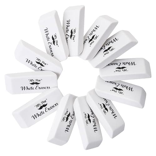 Mr. Pen- Erasers, Pencil Eraser, 12 Pack, White Erasers, Eraser, Eraser Pencil thumbnail 6