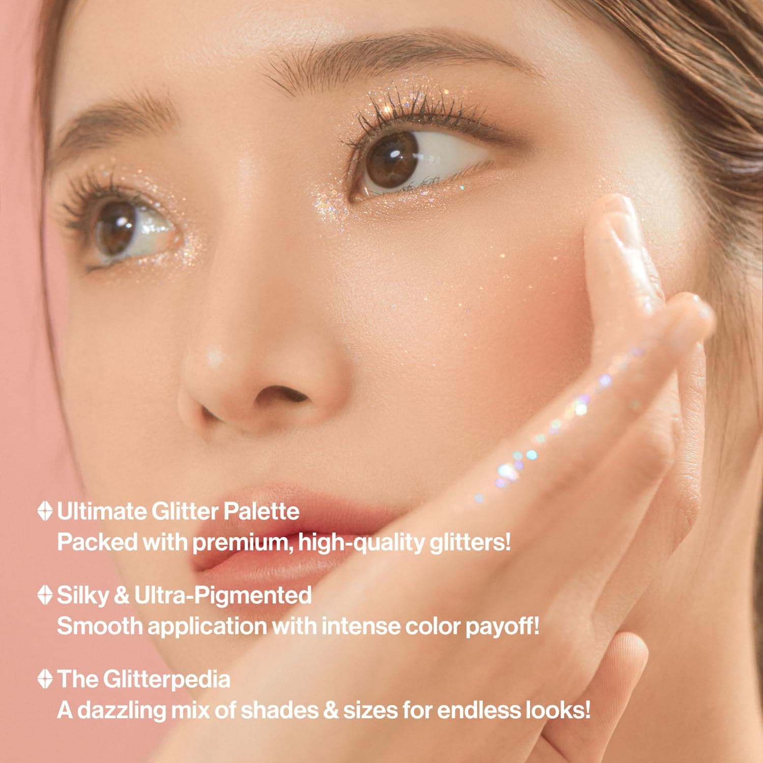 UNLEASHIA Glitterpedia - Sombra de ojos | Paleta | Maquillaje de ojos | Maquillaje de punto | Cosméticos (Ngrados3 All of Coralpink) thumbnail 3