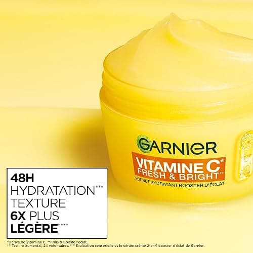 GARNIER - SkinActive Vitamine C - Crème Sorbet Hydratante Fresh & Bright (85 ml) + Sérum Jour Vitamine C (30 ml) - Réduit Les Taches Brunes, Unifie & Boost l’Éclat du Teint - Tous Types de Peaux thumbnail 2
