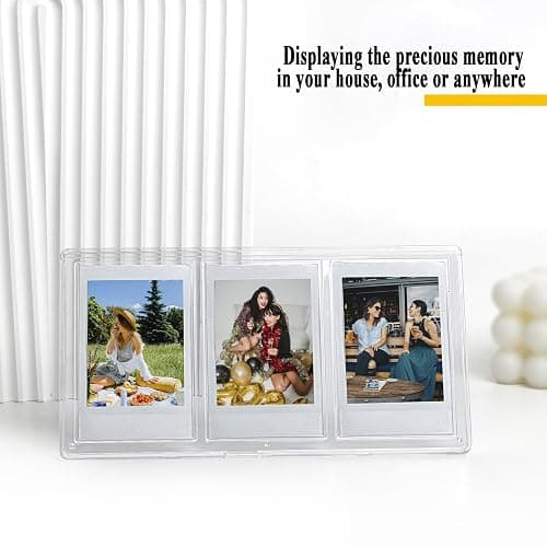Leonuliy 3 Grids Clear Mini Photo Vertical Frame for Polaroid Fujifilm Instax Mini 8 9 11 12 EVO/NONS SL42 SL645 Instant Films. thumbnail 4