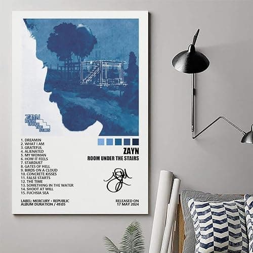 GOLLO Zayn Poster Room Under The Stairs Music Album Cover Posters for Room Canvas Wall Art Bedroom Decor 12x18inch(30x45cm), Unframe-style-4 thumbnail 6