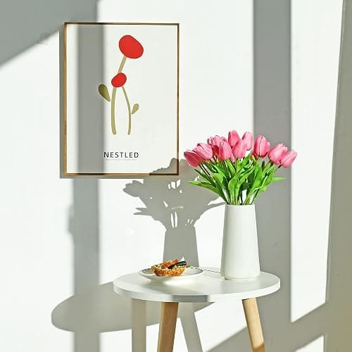 ONLY ART Artificial Pink Tulips 20 Pcs – 13.5 Inch PU Faux Flowers with Bendable Stems for Home Décor, Wedding Centerpieces, DIY Floral Arrangements, New Year and Valentine's Day thumbnail 6