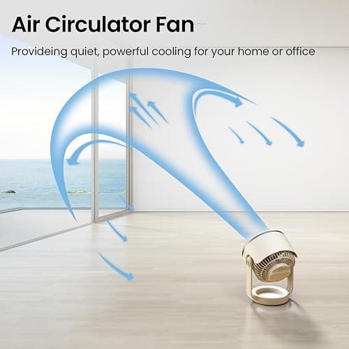 BURLAN Quiet Desk Fan for Bedroom, Battery Powered Personal Fan Portable | Rechargeable Air Circulator 110° Tilt Oscillating Fan for Indoor Outdoor Camp Travel,10-Inch, 4-Speed, 70ft Strong Airflow thumbnail 3