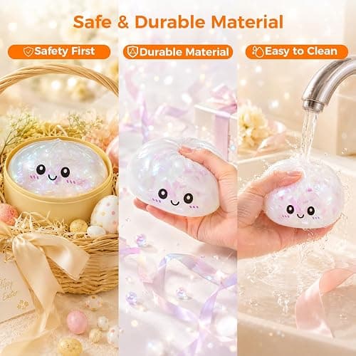 Dumpling Squeeze Toys, Squishy Mystery Box, Stress Relief for Desk Decor | Random 1 of 14 Colors, Cute Squishy Toys, Sensory Fidget Toys for Anxiety Relief, Party Favors, Birthday Gifts & Desk Toys thumbnail 4