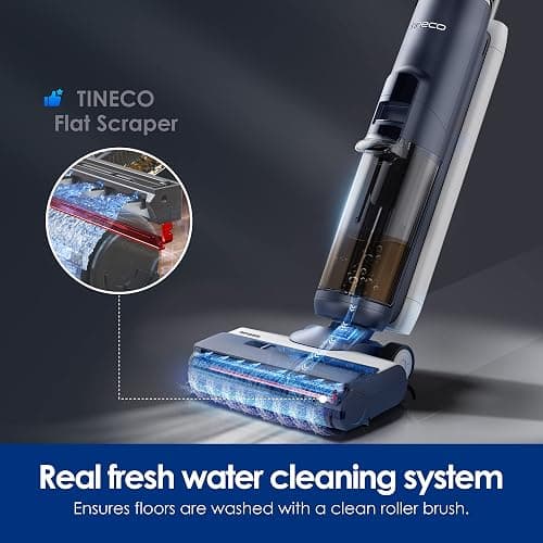 Tineco Floor ONE S5 Smart Cordless Wet Dry Vacuum Cleaner and Mop for Hard Floors, Digital Display, Long Run Time, Great for Sticky Messes and Pet Hair, Space-Saving Design, Blue thumbnail 6