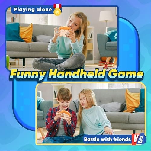 Byserten Handheld Game for Kids 6-12 with Lights and Sounds, Sensory Fidget Toys for Kids 8-12, Birthday Gifts for 6 7 8 9 Year Old Girls & Boys & Teens -Orange thumbnail 4