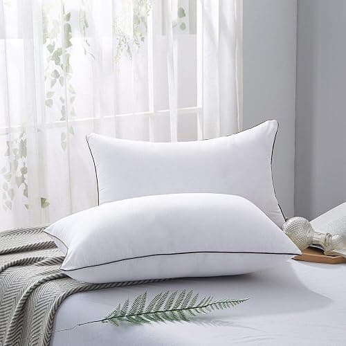 JOLLYVOGUE Standard Pillows Set of 2, Cooling and Supportive Pillows Full Size Set of 2 for Side and Back Sleepers, Down Alternative Hotel Collection Sleeping Pillow - 01 - Classic Design - Standard (Pack of 2) thumbnail 2