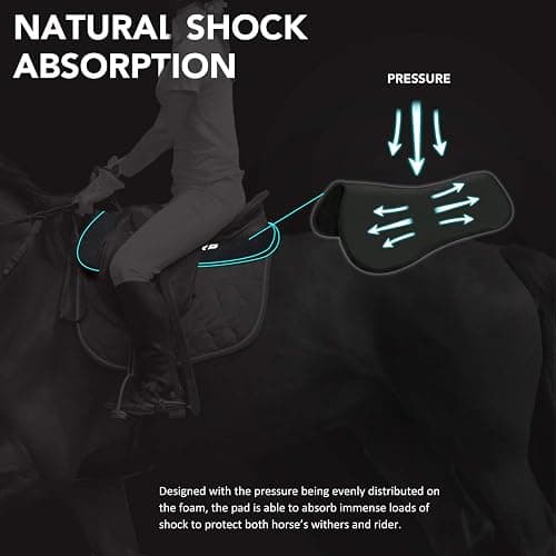 Harrison Howard Dyna-Sorb Full Shock Absorbing Memory Half Saddle Pad for Horse thumbnail 2