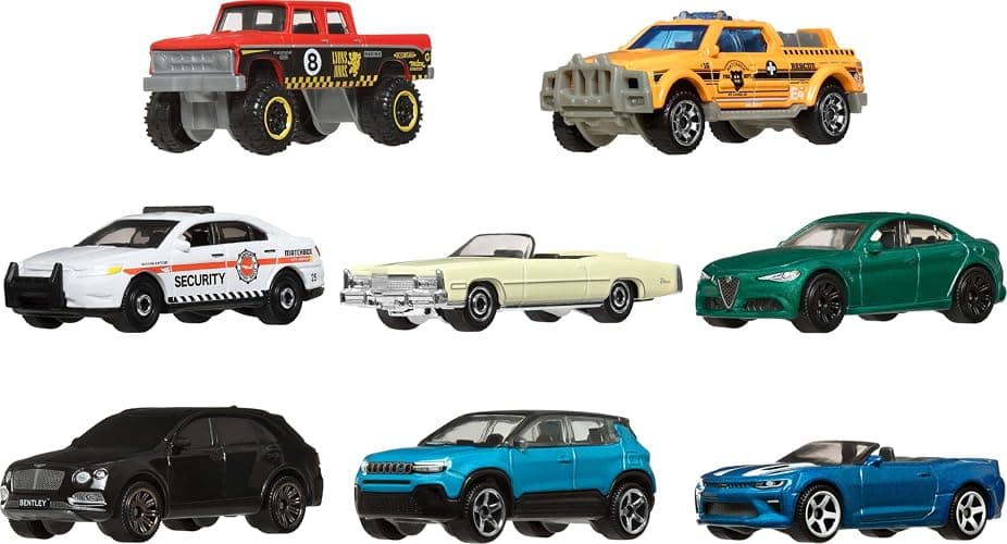 Matchbox 1:64 Scale Die-Cast Toy Cars or Trucks, Set of 8, Themed Multipack of 8 Vehicles Including 1 Exclusive (Styles May Vary) thumbnail 3