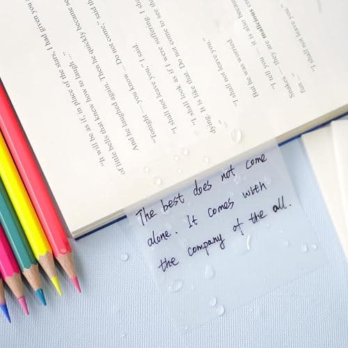 Transparent Sticky Notes - 3x3 inch Clear Sticky Notes Waterproof Self-Adhesive Translucent Sticky Note Pads for Books Annotation, See Through Sticky Note (200 Sheets) thumbnail 4