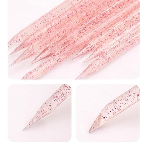100 PCS Nail Sticks, 100 PCS Mini Nail Files Double Sided Nail Buffer, Nail Care Sticks, Cuticle Manicure and Pedicure Stick for Fingernail, Cleaning Cuticle Stick - Pink thumbnail 3