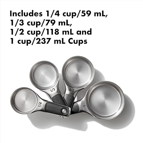 OXO Good Grips Stainless Steel Measuring Cups and Spoons 8-Piece Set, 4 Cups and 4 Spoons thumbnail 7