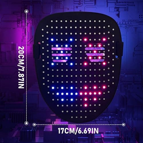 Depointer Life LED Mask Light up Masks With Gesture Sensing,Teen Boys Gifts Perfect Gifts for Halloween Christmas Birthday thumbnail 5