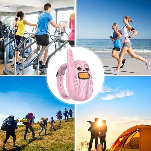 Walkie Talkies for Kids Rechargeable, Toys for 3+ Years Old Kids Walkie Talkies Rechargeable, Up to 2 Mile 2 Way Radio Birthday Toys for Girls And Boys, Pink thumbnail 6