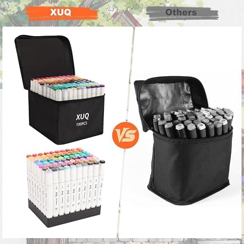 XUQ Alcohol Markers, 100 Colors Dual Brush Tip Permanent Art Markers, Coloring Marker, for Book Painting Card Making, Christmas gift for Adults Great Value Pack for Beginners thumbnail 3