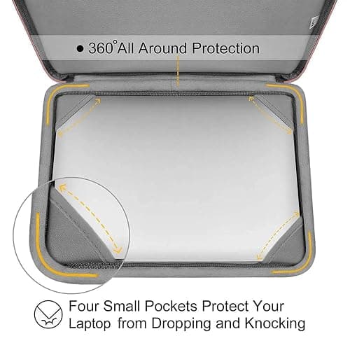 MOSISO Compatible with MacBook Pro 14 inch Case 2025-2021 M5 M4 M3 M2 M1 A3434 A3112 A3185 A3401 A2918 A2992 A2779 A2442, Hard Shell&Puffy Sleeve Bag&Keyboard Cover&Webcam Cover&Screen Film, Pink thumbnail 3