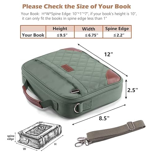 Aplufine Bible Cover for Men-Bible Case for Women-Medium Bible Bags and Totes-Large Bible Carrying Case-Bible Carrier with Shoulder Strap,Detachable Pen Loops for Bible Accessories,Gift Men Women thumbnail 6