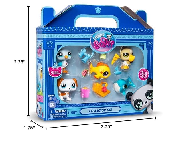 Littlest Pet Shop, Collector Set, Beach Besties Theme - Gen 7, Pets #61 to #65, Authentic LPS Bobble Head Figure, Collectible Imagination Toy Animal, Kidults, Girls, Boys, Kids, Tweens Ages 4+ thumbnail 3