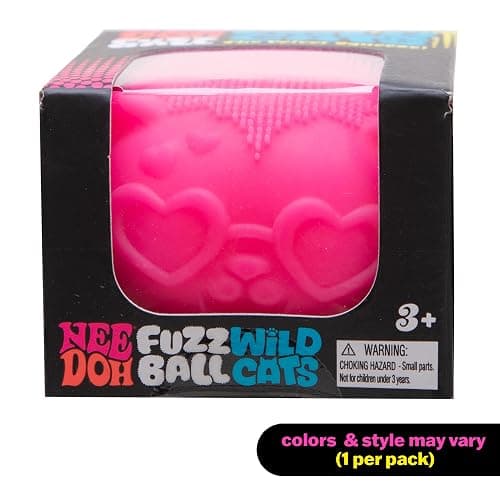 Schylling Needoh Wild Cats Fuzz Ball - Sensory Squeeze Toy - Colors May Vary thumbnail 2