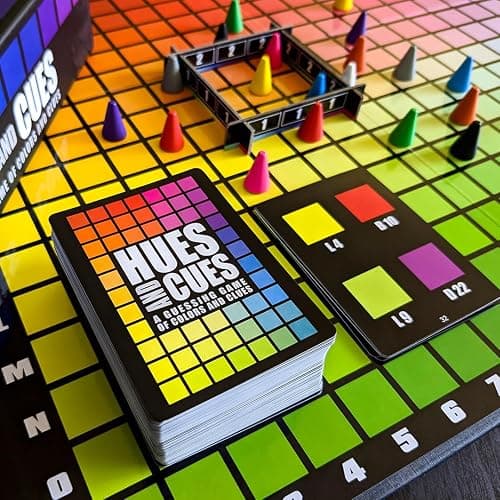 HUES and CUES - Vibrant Color Guessing Board Game for 3-10 Players Ages 8+, Connect Clues and Guess from 480 Color Squares thumbnail 2