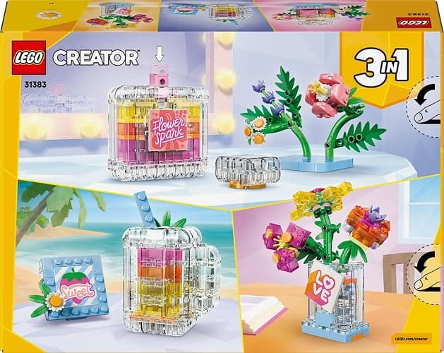 Lego Creator 31383 Perfume Bottle: Flower Crush Toy, Birthday Gift, Blocks, Girls, Boys, Kids, 8 Years Old, 9 Years Old, 10 Years Old, Elementary School, Bouquet, Artificial Flowers, Decoration thumbnail 10