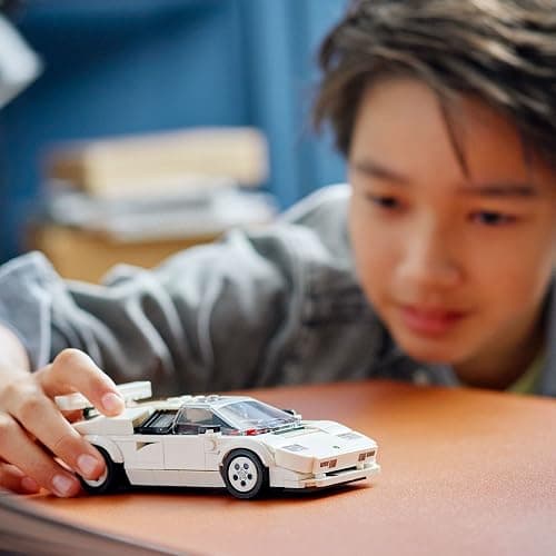 Lego Speed Champions Lamborghini Countach 76908, Race Car Toy Model Replica, Collectible Building Set with Racing Driver Minifigure thumbnail 2